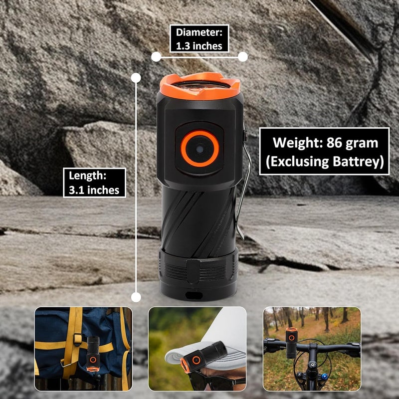 Feelon LED Flashlight 20000 Lumens High Power 5 Modes Rechargeable Torch Light Waterproof and Pocket Flashlight with Clip for Emergency Outdoor Home Camping Hiking - Image 5