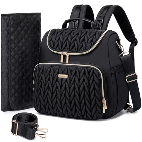 Tealari 4 in 1 Convertible Diaper Bag Backpack,Waterproof Baby Diaper Bag with Changing Pad,Converts into Baby Tote Bag,Diaper Backpack,Stroller Bag and Crossbody Diaper Bag - Image 1