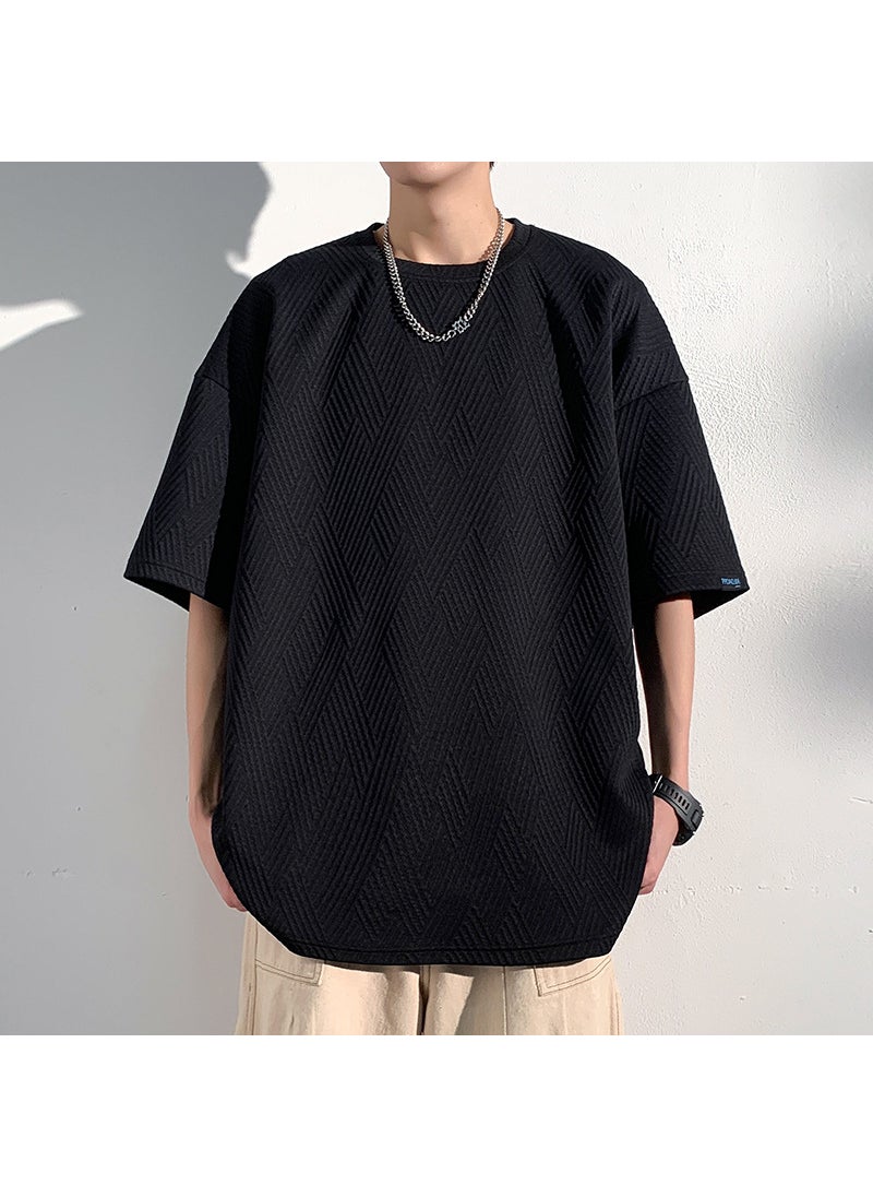 Generic - P23 Special Offer Summer Base Layer Top Half Sleeve Versatile Skin Sensation High Street Trendy Casual T-Shirt T2044 Grey - Image 1