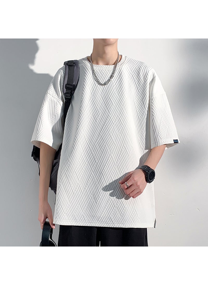 Generic - P23 Special Offer Summer Base Layer Top Half Sleeve Versatile Skin Sensation High Street Trendy Casual T-Shirt T2044 Grey - Image 1