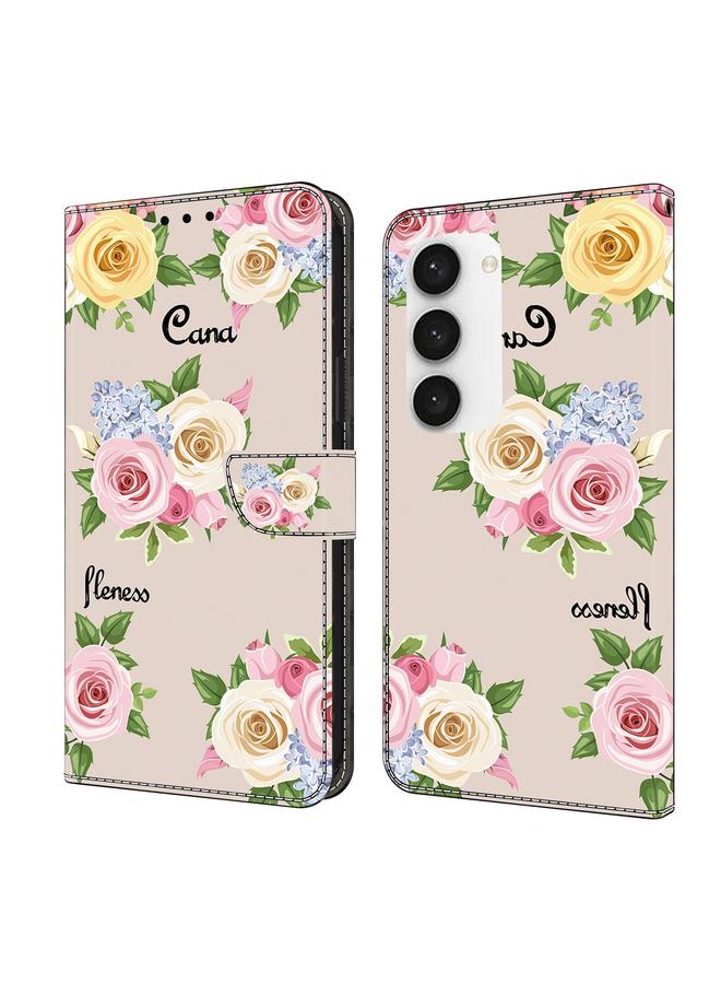 S-TOP Case For Samsung Galaxy S23 5G Fresh Painted Leather Phone Case - Image 1