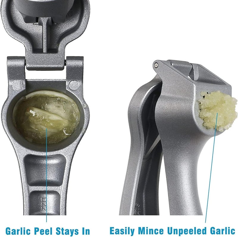 Longmann Pamperεd Chεf Garlic Press, Garlic Mincer Easy-squeeze Ergonomic Handle, No Need To Peel, Rust Proof, Professional Ginger Press & Garlic Crusher with Handy Cleaning Brush- Dishwasher Safe - Image 3