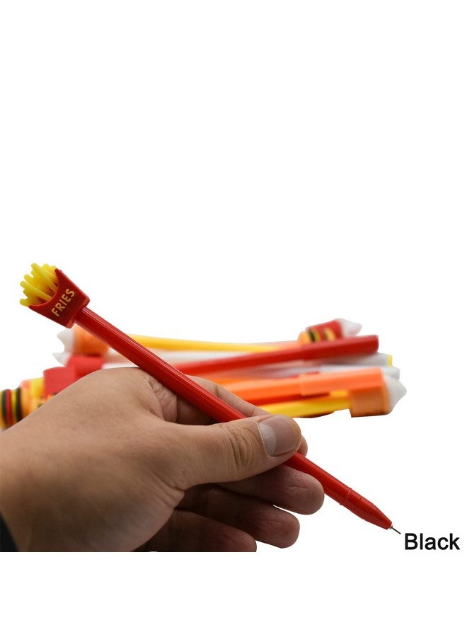 مايداهوي 12 قطعة من أقلام الجل الممتعة للطعام على شكل رسوم كرتونية للهامبرجر والبطاطس المقلية والآيس كريم والكولا والحبر الأسود لتزيين مكتب المدرسة - Image 5