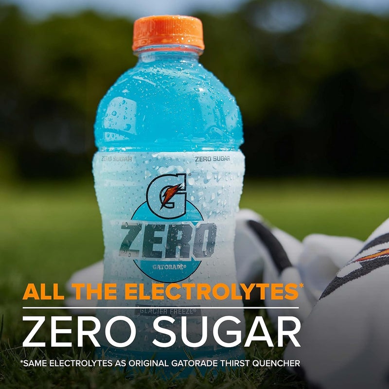 Gatorade مشروب غاتوريد جي زيرو الرياضي، جليشر فريز، جليشر شيري، مجموعة نكهات التوت، 12 أونصة سائلة (عبوة من 18) - Image 2