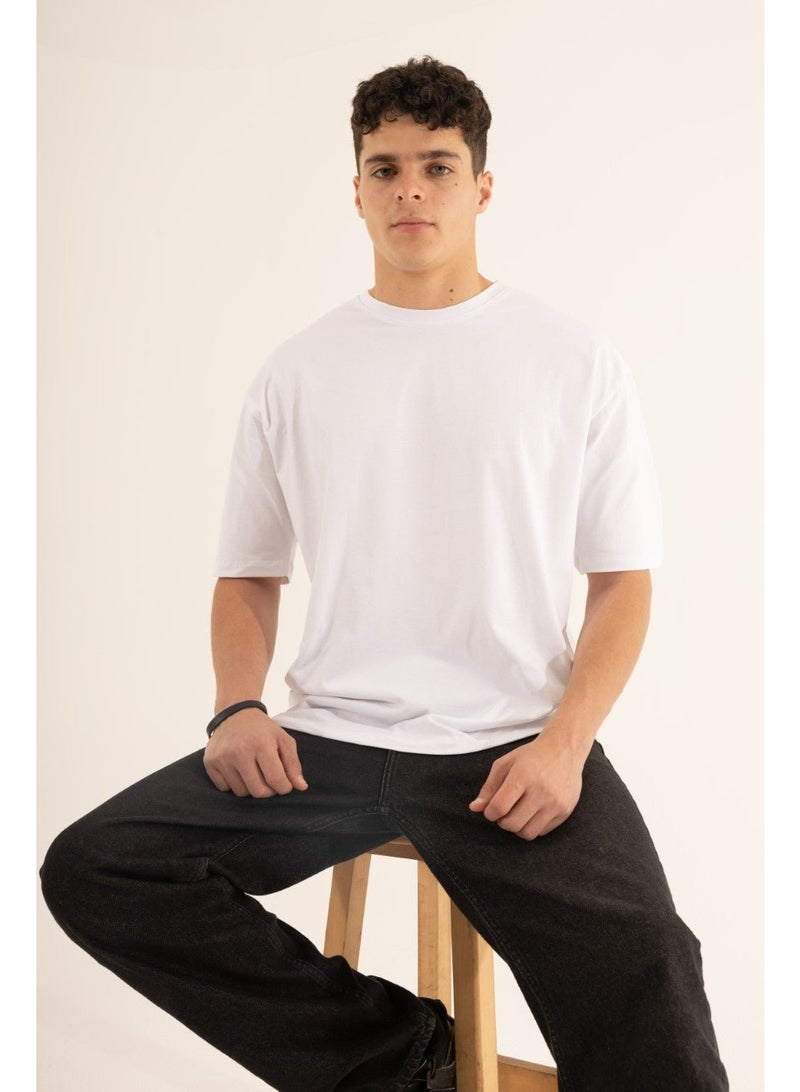 Essentials, Over sized t shirt unisex men and women white - Image 2