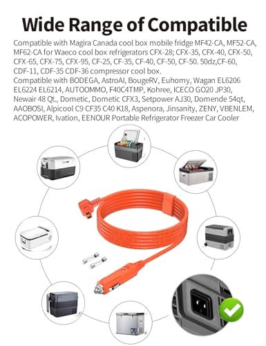 Tonton 16AWG 12V/24V DC Power Cord Cable 11.6FT 3.5M for Car Refrigerator Compatible with Alpicool, Bodega, Euhomy, BougeRV, ARB, Dometic, ICECO, Setpower, JoyTutus Portable Fridge Freezer Compressor Cooler - Image 5