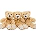 MorisMos 3Pcs Teddy Bears Bulk Baby Shower 14inch Cute Teddy Bear Stuffed Animals Plush Small Stuffed Bears on Centerpiece Baby Shower Brown - Image 4