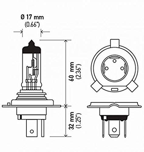 HELLA لمبة هلا H4 YL 12V 60/55W P43T T4.625 صفراء 2Blis - Image 3