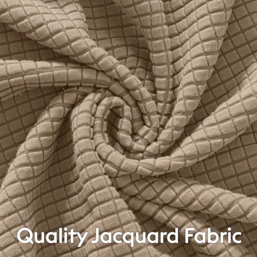 MIYE Jacquard Fabric Box Spring Cover,Super Stretchy Wrap Around 4 Sides Elastic Bed Skirt,Wrinkle & Fading Resistant,Washable & Easy Fit. (Cream, Twin) - Image 4