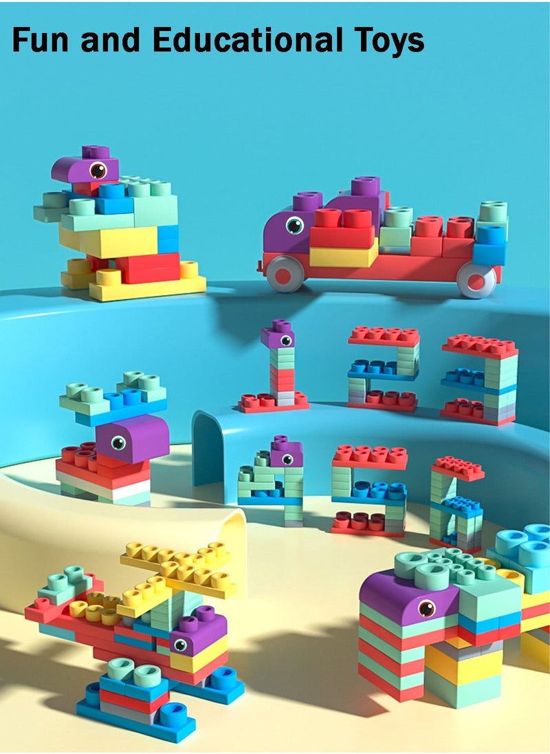 Arabest - Soft and Safe Building Blocks Toys, 50 Pcs Build Blocks Sensory Toys Sets, Educational Infant Blocks Kit for Toddlers Baby - Image 1