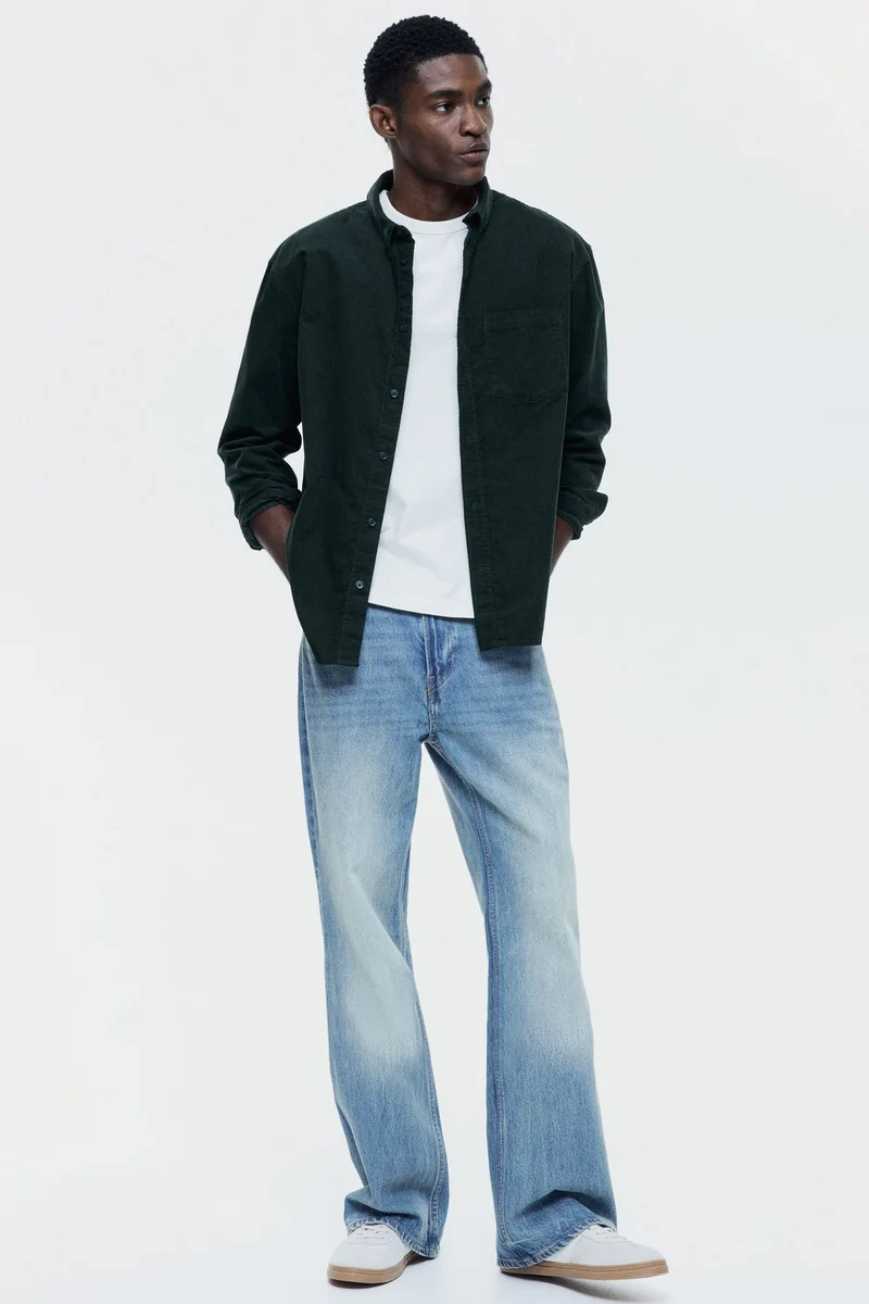 H&M  Regular Fit Corduroy shirt for Men | Best Price UAE