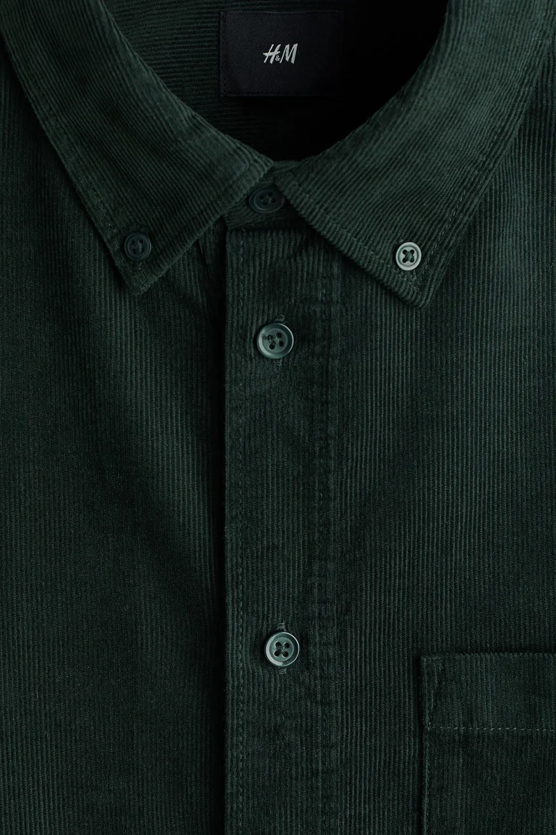 H&M  Regular Fit Corduroy shirt for Men | Best Price UAE