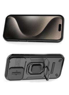 CaseNeo iPhone 16 Pro Case Cover with Slide Camera Cover & Ring Holder, Kickstand Shell Back Cover Scratch-Resistant Shock-Absorbing Protector Accessories Kickstand Stand Magnetic Car Ring Holder Protection  - Image 5