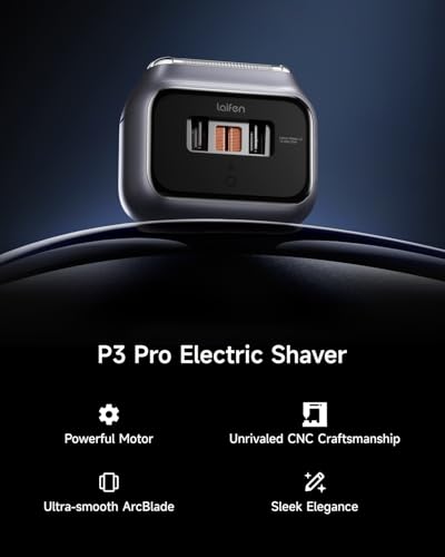 Laifen P3 Pro 3Blade Electric Shaver Dual Linear HighSpeed Motors 12000 CutsMin 100Min Runtime IPX7 Waterproof Rechargeable Electric Razor for Men TravelFriendly Space Gray Aluminum Alloy - Image 3