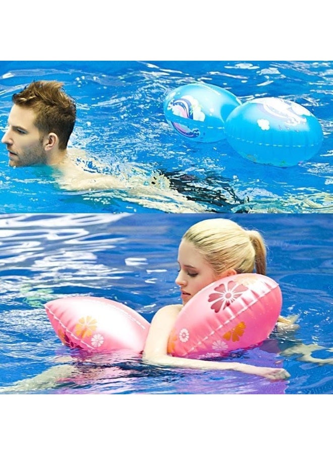 Inflatable swimming float with two double air chambers and two carrying handles with a waist belt for the pool and beach - Image 3