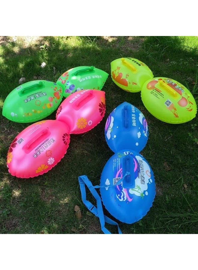 Inflatable swimming float with two double air chambers and two carrying handles with a waist belt for the pool and beach - Image 5