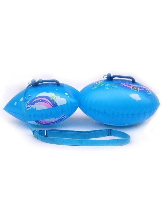 Inflatable swimming float with two double air chambers and two carrying handles with a waist belt for the pool and beach - Image 1
