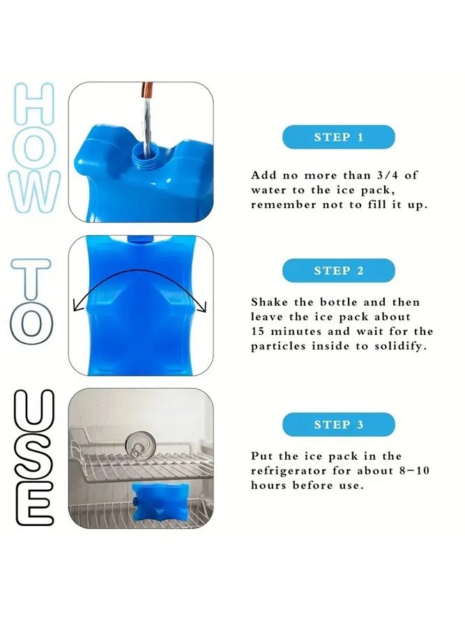 بيبي لاند عبوة من 3 أكياس ثلج لحليب الأم، أكياس ثلج للزجاجات لتخزين حليب الأم والرضاعة الطبيعية للأم العاملة، كيس ثلج لعلبة الغداء، شكل محيطي يناسب زجاجات حليب الأم ويحافظ على حليب الأم طازجًا - Image 3