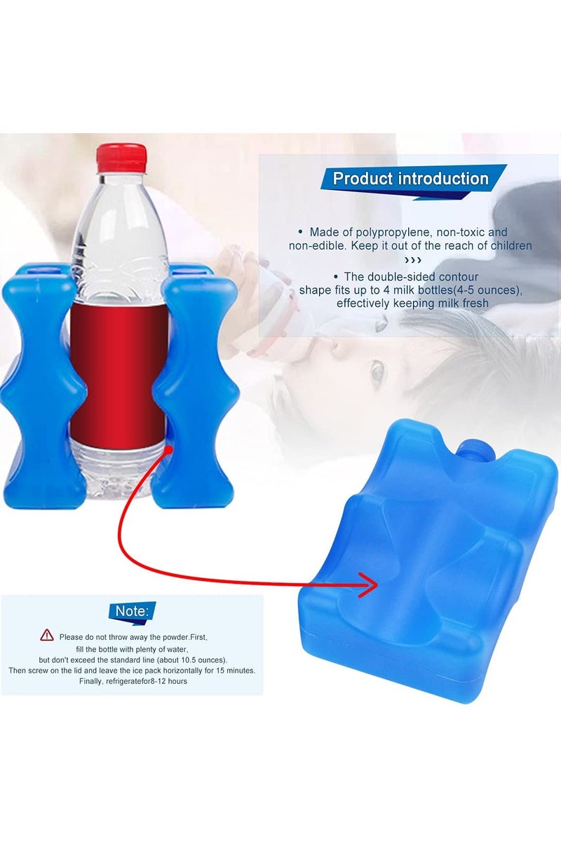 بيبي لاند عبوة من 3 أكياس ثلج لحليب الأم، أكياس ثلج للزجاجات لتخزين حليب الأم والرضاعة الطبيعية للأم العاملة، كيس ثلج لعلبة الغداء، شكل محيطي يناسب زجاجات حليب الأم ويحافظ على حليب الأم طازجًا - Image 4