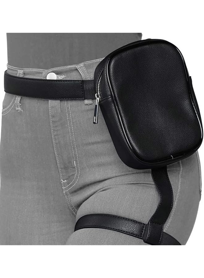 KASTWAVE Drop Leg Bag Small Waterproof for Men Women Bike Riding Cycling Hiking Waist Pack Thigh Fanny Pouch Outdoor Travel Camping Casual Daypack(Black) - Image 1