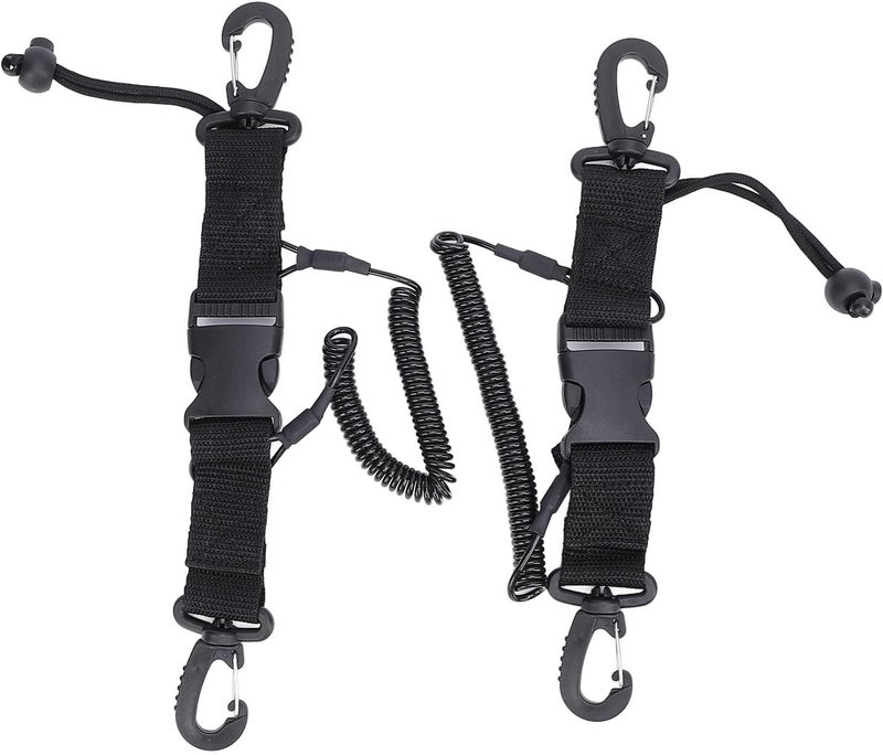 Nylon Rope Stainless Steel Core Coil Diving Lanyard, Quick Release Buckle Camera Dive Light for Scuba Photography Outdoor Fishing Hiking Camping - Image 1
