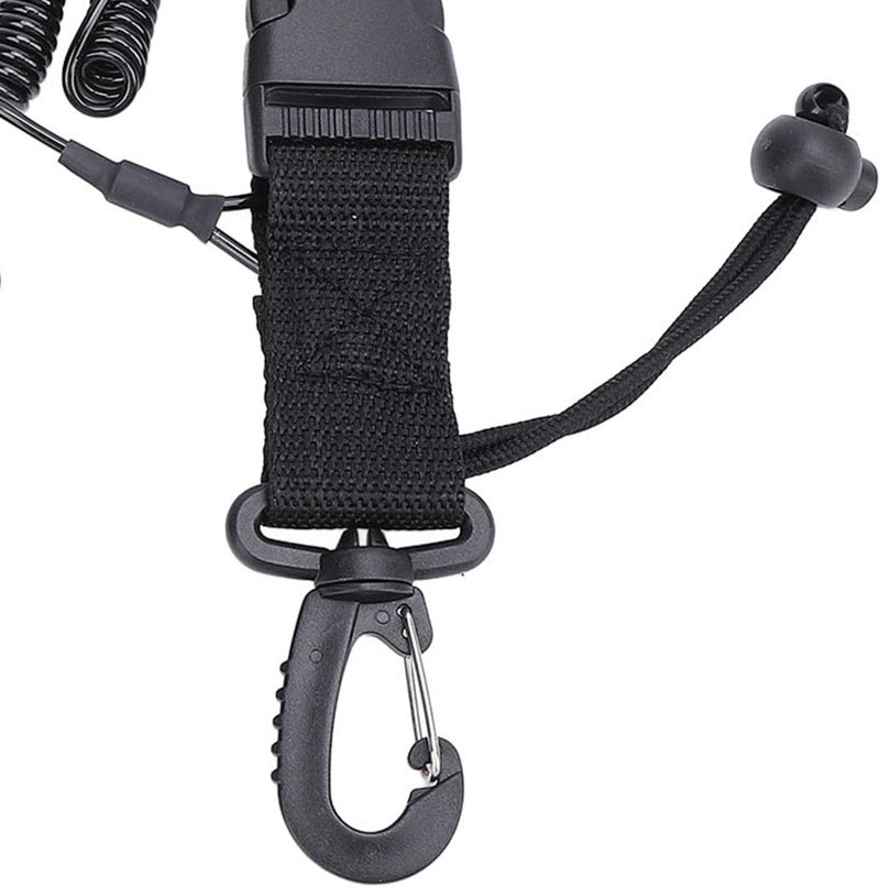 Nylon Rope Stainless Steel Core Coil Diving Lanyard, Quick Release Buckle Camera Dive Light for Scuba Photography Outdoor Fishing Hiking Camping - Image 5