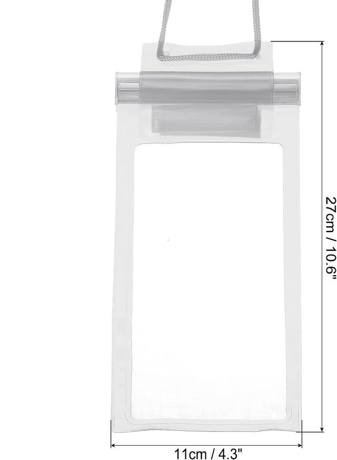 ABlue Clipper Waterproof Phone Pouch Universal Waterproof Phone Case Waterproof Pouch Dry Bag, rain Mobile Cover for Mobile, Cash, documents, Water Proof Bag for Beach Boating Swimming Water Park (3 Transparent) - Image 4