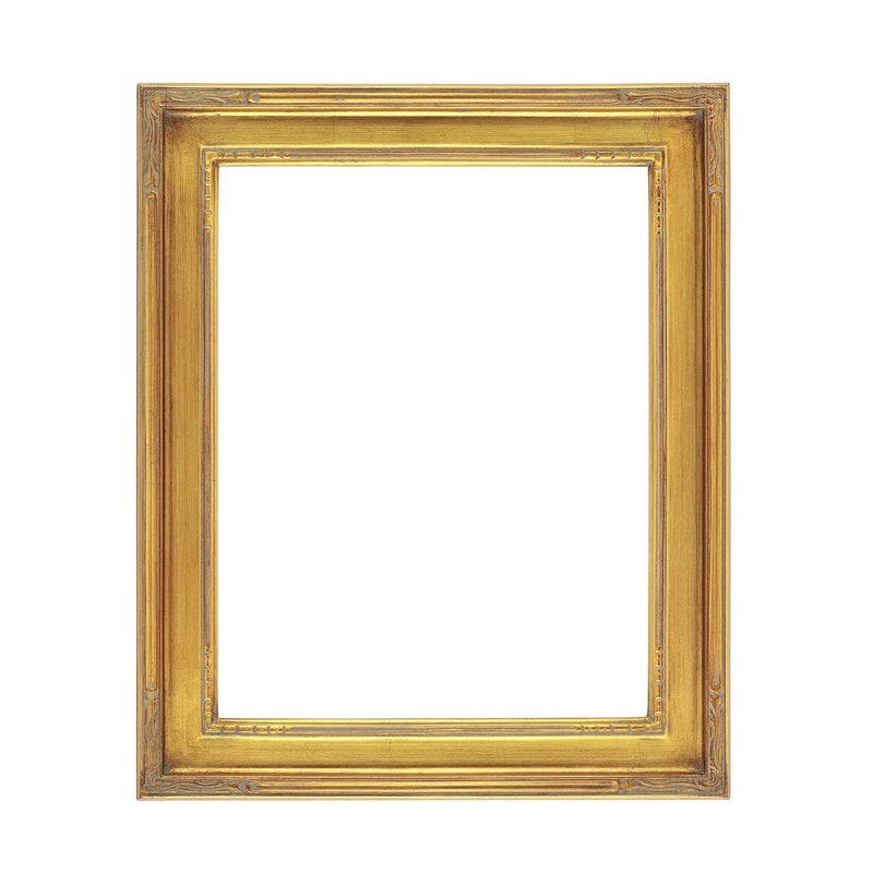 Creative Mark Museum Collection Nouveau Frames, Gold 8x10 - Hand-Finished Hand-Leafed Real Wood, One Piece Frame, Closed Corner, Open Back, Without Mat & Glass, Gallery Wall or Prints - Image 1