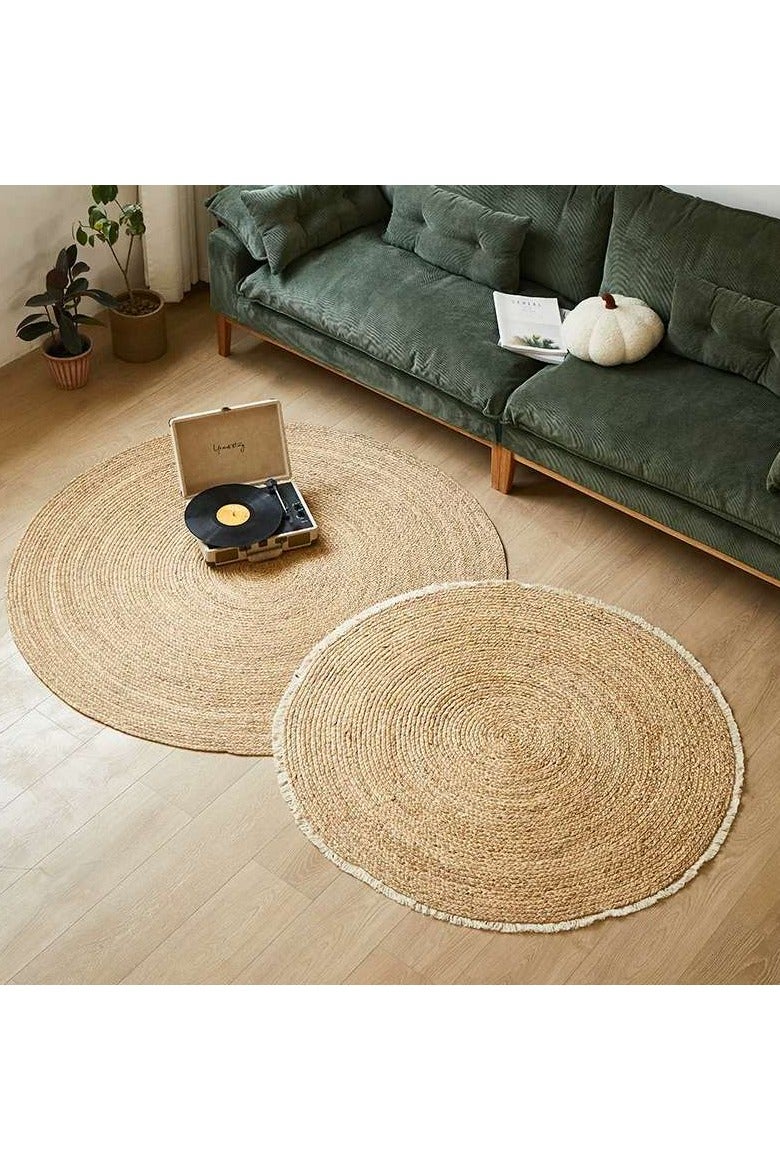 LINGWEI Jute Rug Hand Woven Braid & Natural Color Reversible for Living Room Kitchen Entryway Rug - Image 4