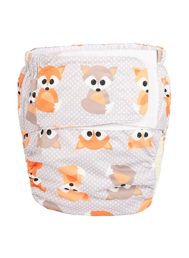 Sigzagor Adult Cloth Diaper Nappy Reusable Washable For Disability Hook And Loop (Baby Fox (Large 26In To 50In)) - Image 2