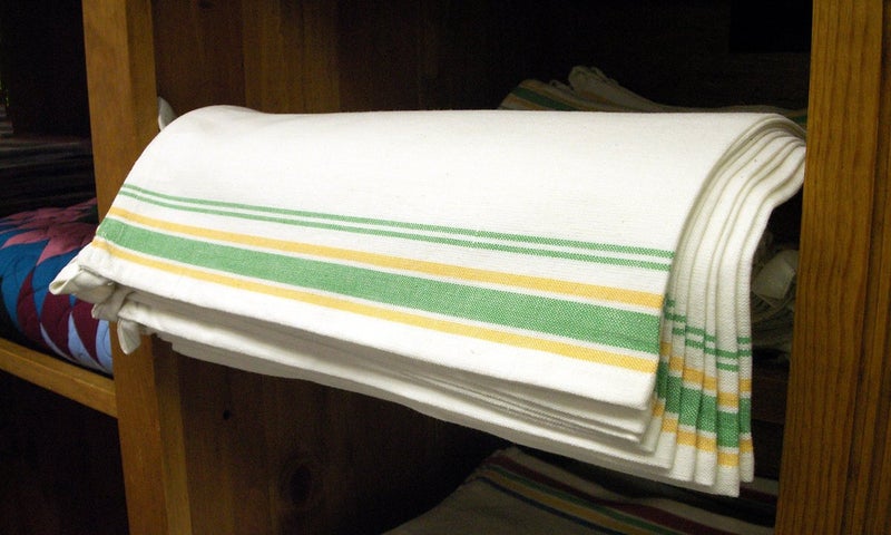 Aunt Martha's Aunt Martha's Yellow Vintage Towels 3ct Notion, Green Stripe, 3 Count  - Image 2