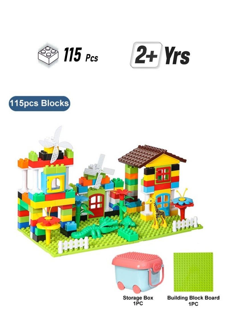 جساي تويز الطاحونة الهوائية موضوع مزرعة كتلة كتلة لعب داي لألعاب الأطفال - Image 1