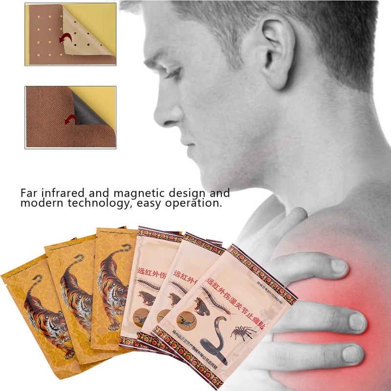 comfrt 48pcs Herbal Patch Backache Neck Stress Relieving Plasters for Back Shoulder Leg Arm - Image 4