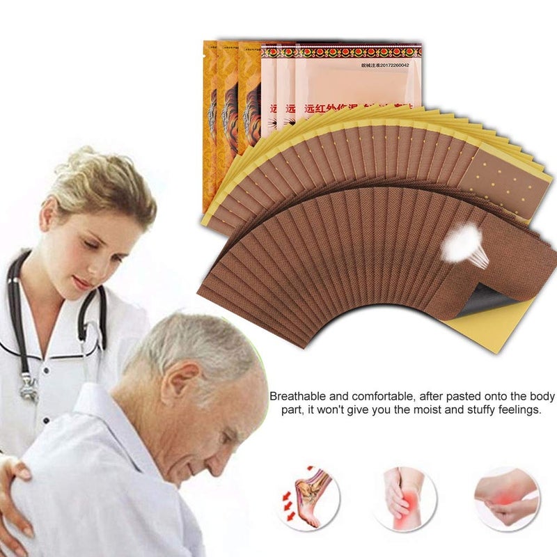 comfrt 48pcs Herbal Patch Backache Neck Stress Relieving Plasters for Back Shoulder Leg Arm - Image 5