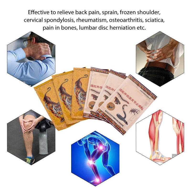 comfrt 48pcs Herbal Patch Backache Neck Stress Relieving Plasters for Back Shoulder Leg Arm - Image 3