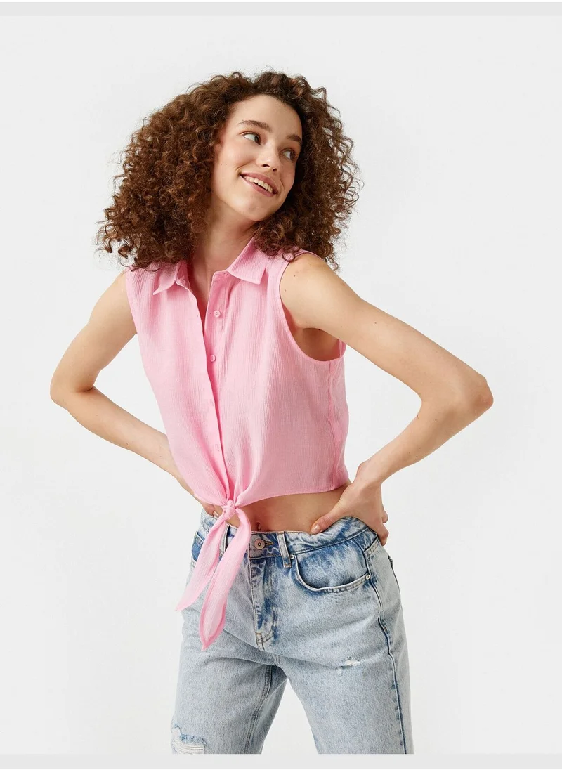 KOTON Shirt Neck Tank Top