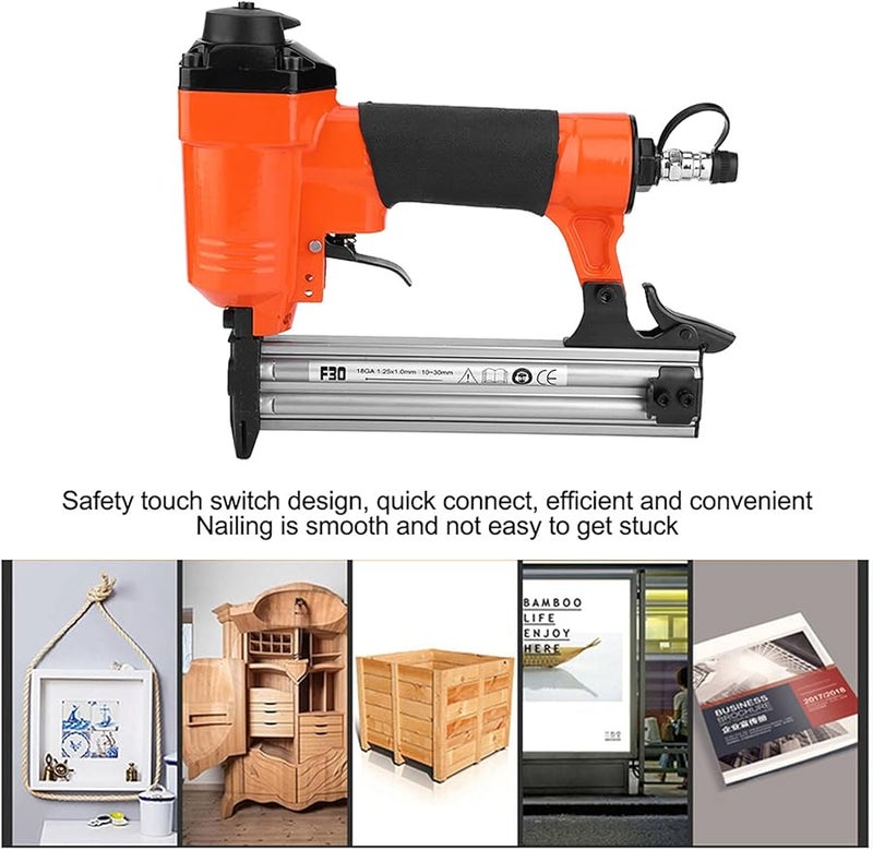 Industrial Grade Cast Steel Pneumatic Brad Nailer F30 Straight Nail Gun Stapler - Image 3
