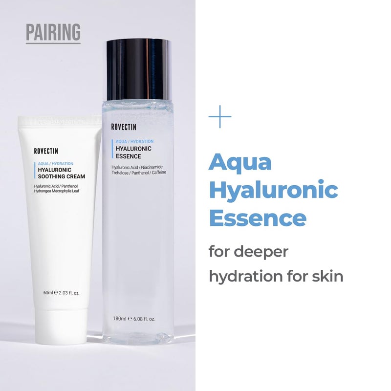 ROVECTIN Aqua Hyaluronic Soothing Cream Skin Barrier Repair with Astaxanthin Hyaluronic Acid Niacinamide Intense Hydrating Cream Fragrance Free Vegan Korean Skincare 203 fl oz - Image 5