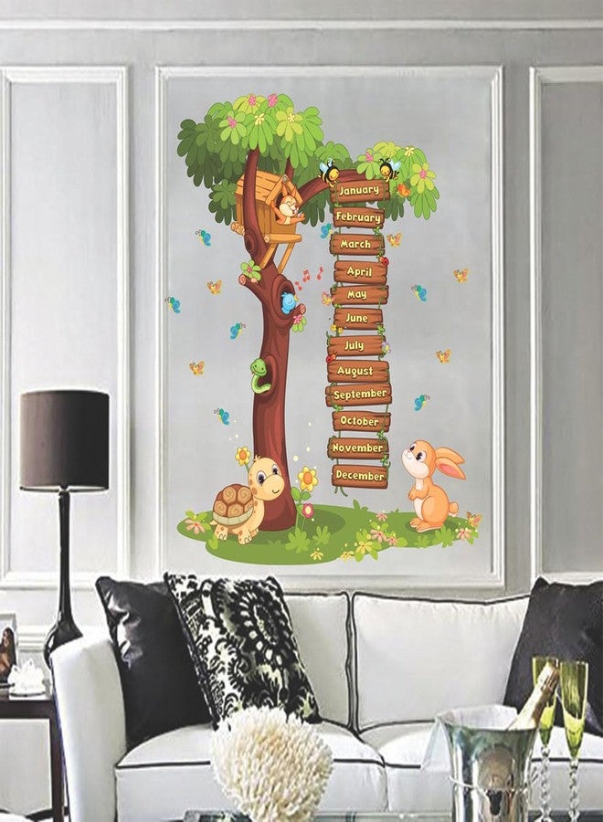 WALLBOOK Set of 2 Wall Stickers Kids Activity | Calendar Tree for Home, Hall, Bedroom, Livingroom & Kitchen - Image 2