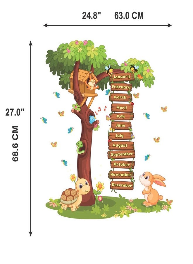 WALLBOOK Set of 2 Wall Stickers Kids Activity | Calendar Tree for Home, Hall, Bedroom, Livingroom & Kitchen - Image 4