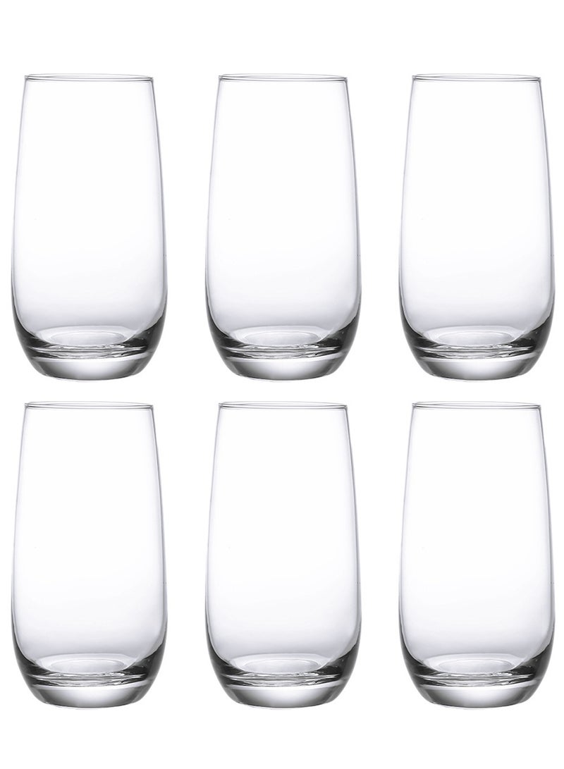 6-Piece 510ml Clear Glasses Set, Versatile Tall Drinking Glasses for Water, Juice, Iced Tea, Premium Lead-Free Glassware, Ideal for Home & Daily Use - Image 1