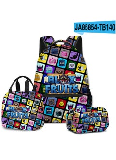 Blox Cartoon Backpack Three-piece Student School Bag 