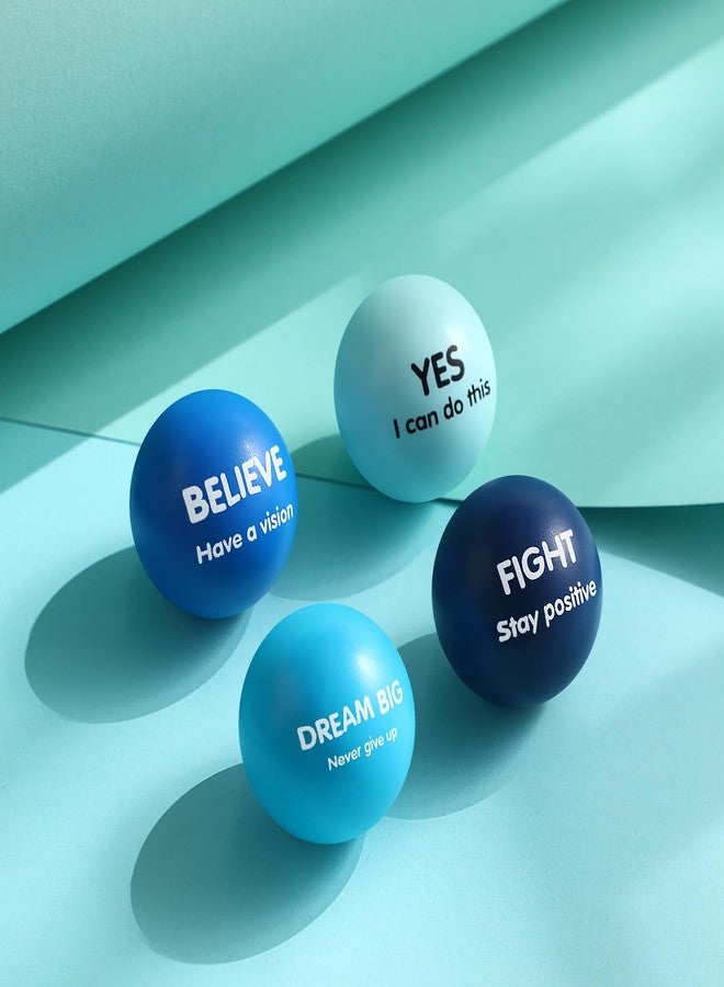 Liliful 48 Pcs Motivational Stress Balls Bulk Inspirational Squeeze Balls for Adults Anxiety Relief Fidget Toys Office Employee Gifts Classroom Rewards 2.2 Inch (Blue) - Image 3