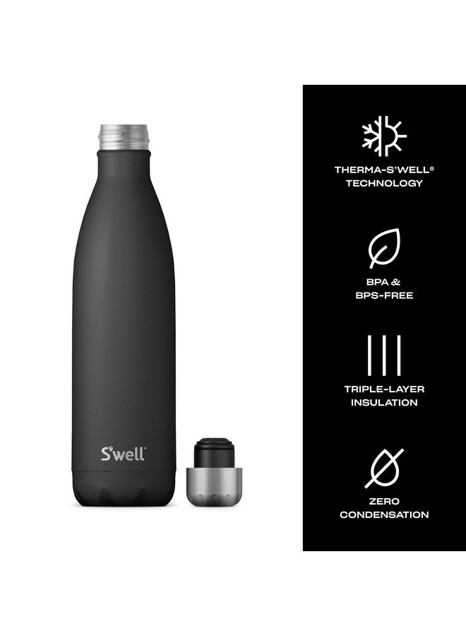 S'well S'well Stainless Steel Water Bottle, 25oz, Onyx, Triple Layered Vacuum Insulated Containers Keeps Drinks Cold for 48 Hours and Hot for 24, BPA Free, Perfect for On the Go - Image 4