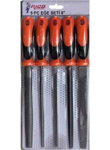 RICO RC2160 5-Piece Professional File Set 8" 20 cm T12  - Image 1