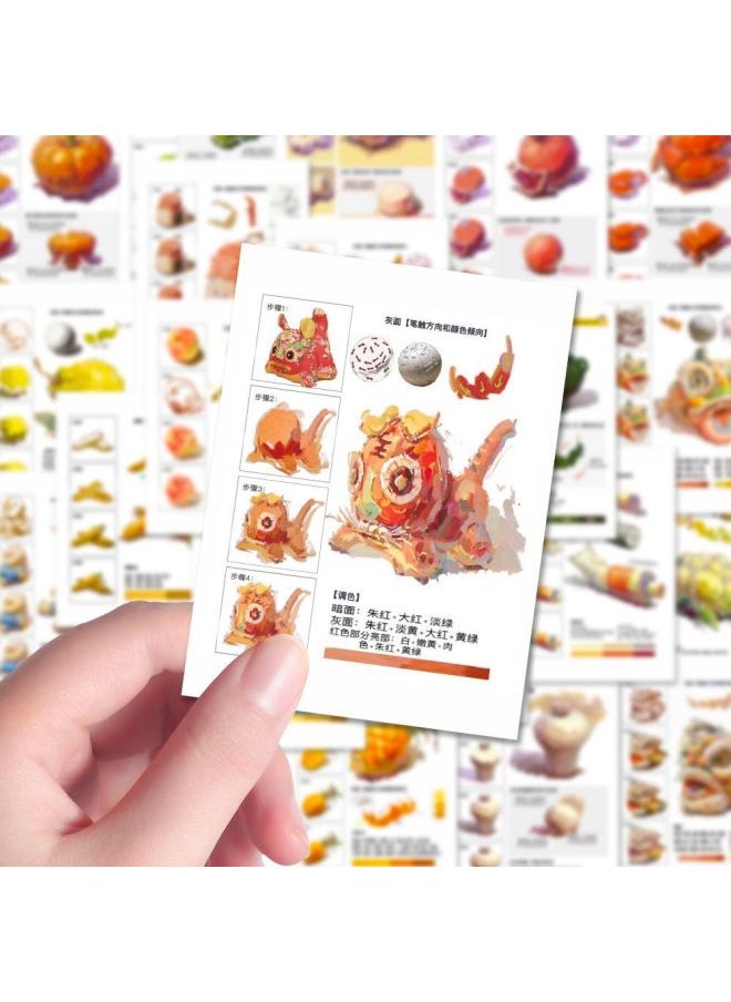 Generic - 96 Still Life Monomer Color Note Sticker Universal Color Formula Student Recommend Decoration Mobile Phone Case Notebook-Color:48 Sheets [1 Set Non-repeating] + Storage Box Purchased From The [great Value And Low Price] - Image 1