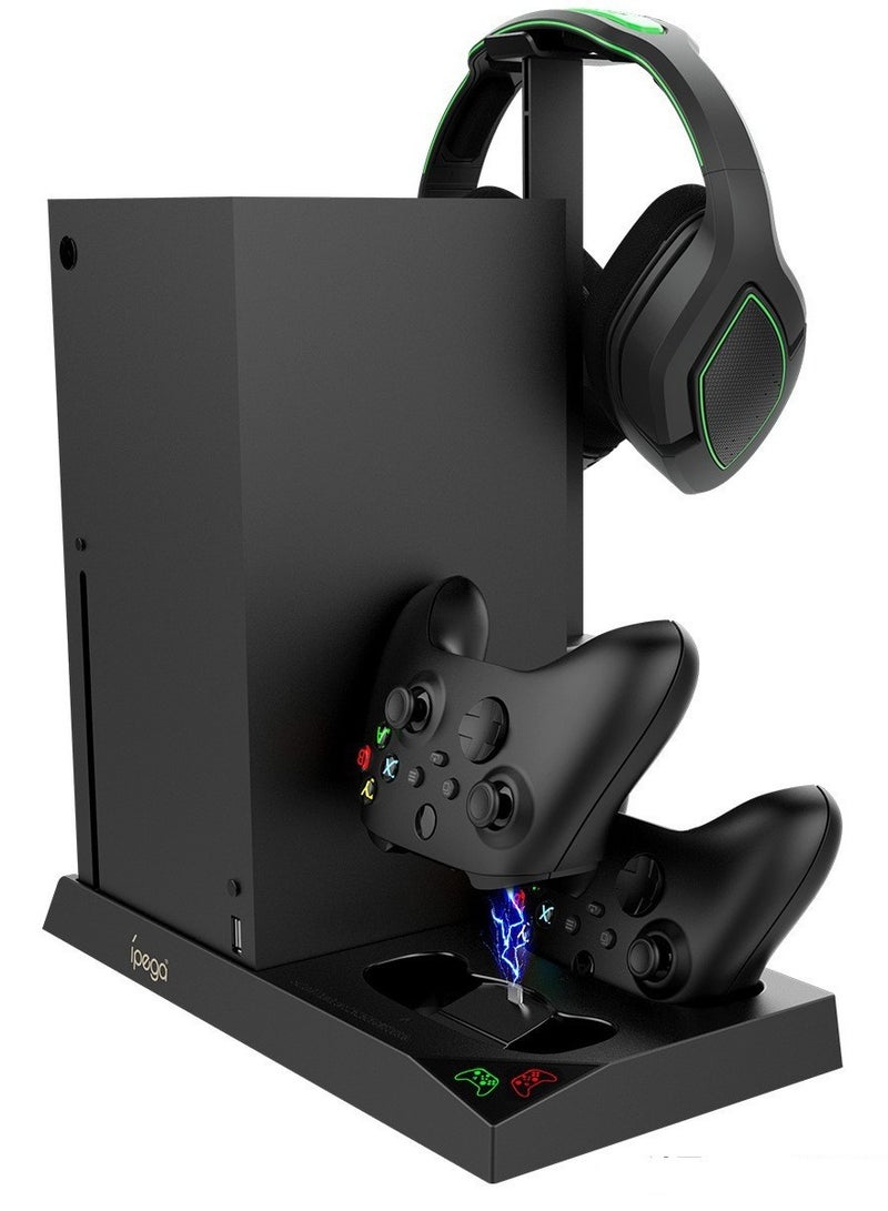 Cooling Stand for Xbox Series S, Vertical Cooling and Charging Stand, cooling station, Dual Controller USB Ports 2 x 800mAh Rechargeable Batteries for XSX|S/One S/One X/One cooling system coolingfan  - Image 3