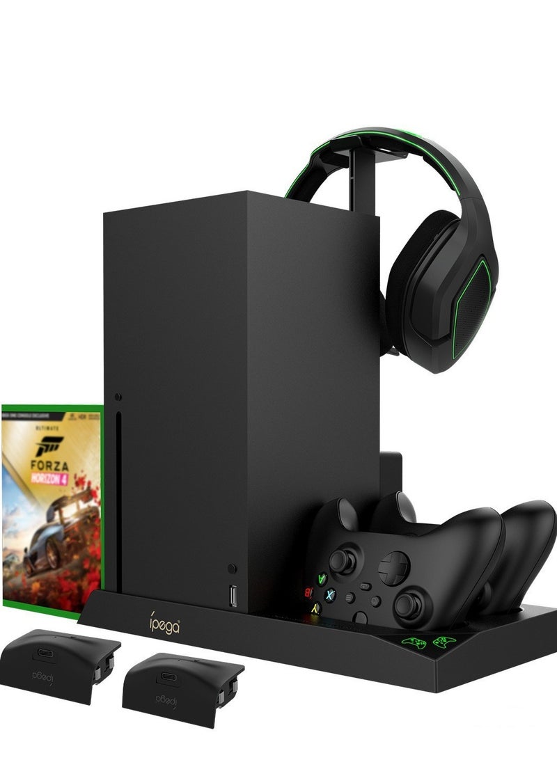 Cooling Stand for Xbox Series S, Vertical Cooling and Charging Stand, cooling station, Dual Controller USB Ports 2 x 800mAh Rechargeable Batteries for XSX|S/One S/One X/One cooling system coolingfan  - Image 2