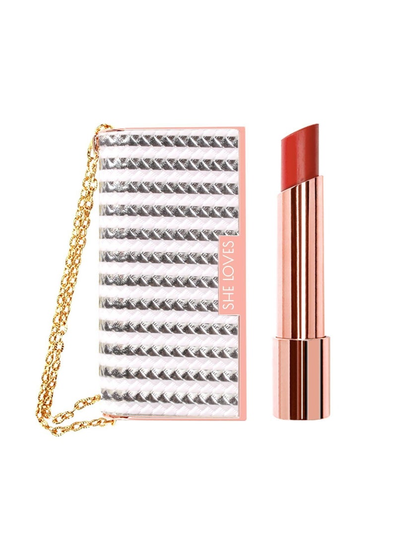 Sheloves - Lipstick Matte Waterproof Nude Long Lasting Velvet Finish ,Color Riche,Non-Drying, Intense Pigment,Soft，Silk，Smooth Pigment -Mini Lady Bag Lipstick With Mirror For Women/Girls As Gift - Image 1