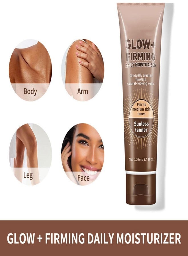 MAEPEOR Natural Glow+Firming Self Tanner Body Lotion, Sublime Bronze Glow Daily Moisturizer and Natural Skin Tone Enhancer, Fair to Medium Skin Tone - Image 4